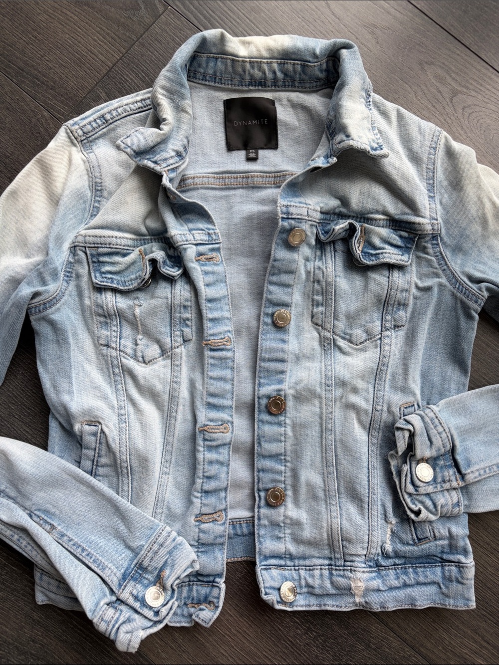 Dynamite Light Wash Blue Denim Jacket - Picture 3 of 7